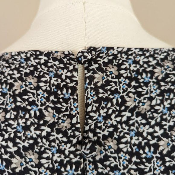 NWT Loft Floral Print Dress with ruffle detail and belted tie - Size 6 - Picture 5 of 10